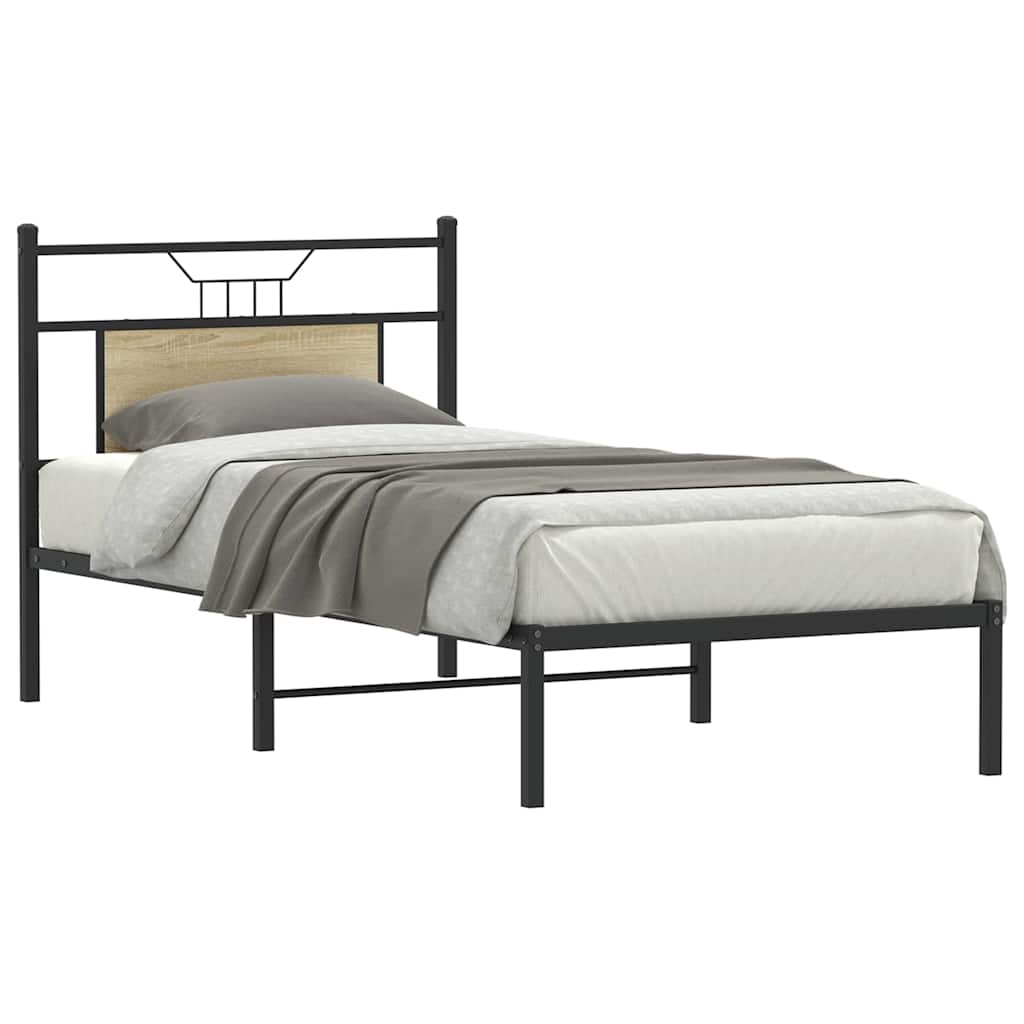 vidaXL Bedframe zonder matras hout sonoma eikenkleurig 80x200 cm afbeelding