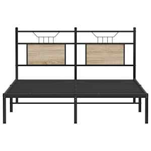 Rám postele bez matrace dub sonoma 137x190 cm kompozitní dřevo - obrázek 6
