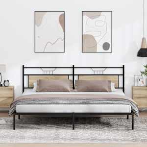 Rám postele bez matrace Dub Sonoma 193x201cm Dřevěné konstrukce - obrázek 1