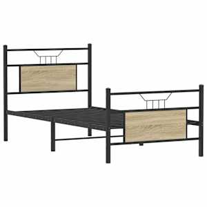 Rám postele bez matrace dub sonoma 75 x 190 cm kompozitní dřevo - obrázek 3