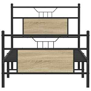 Rám postele bez matrace dub sonoma 75 x 190 cm kompozitní dřevo - obrázek 6