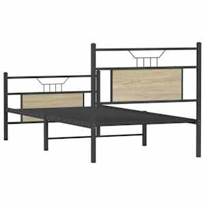Rám postele bez matrace dub sonoma 75 x 190 cm kompozitní dřevo - obrázek 8