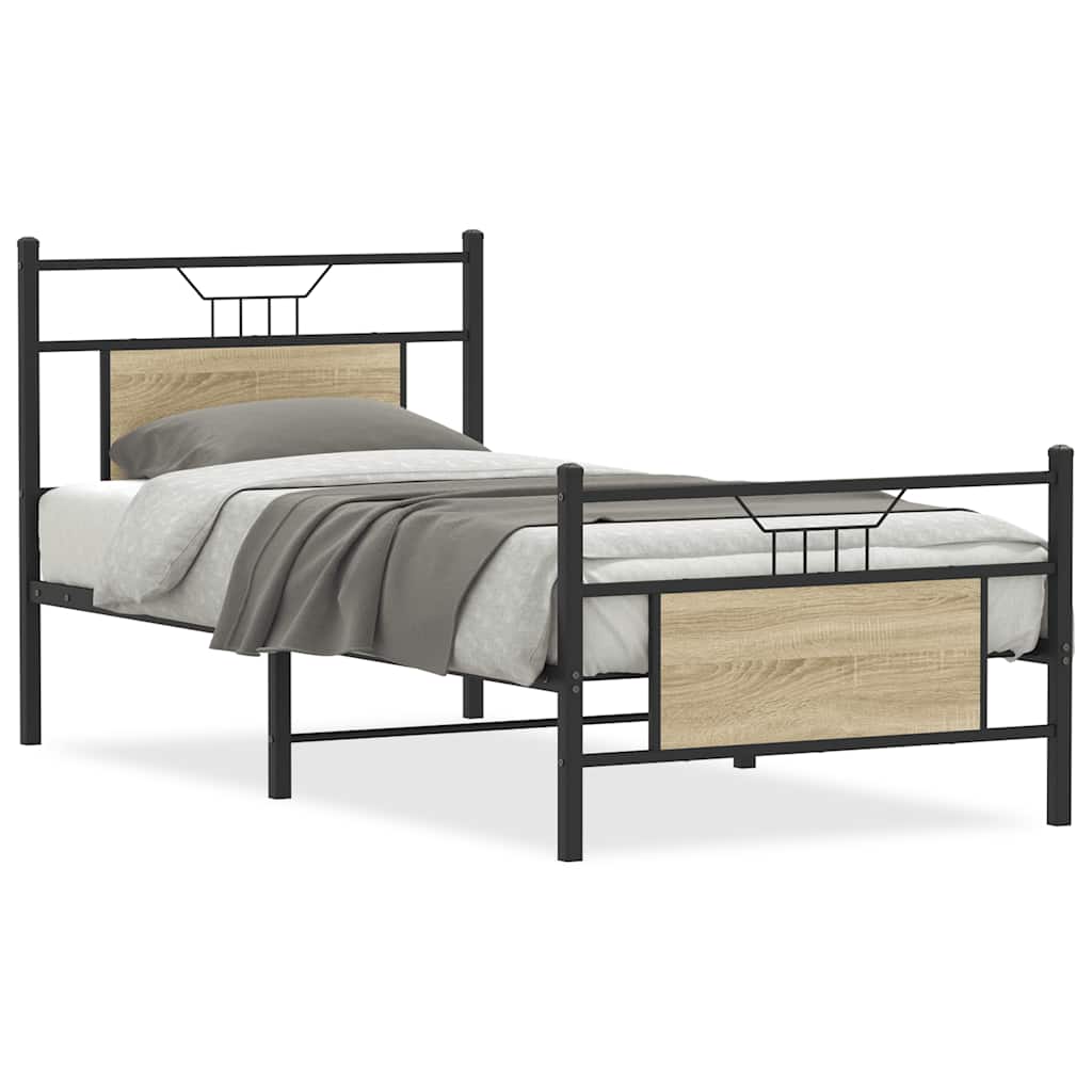 vidaXL Rám postele bez matrace dub sonoma 80 x 200 cm kompozitní dřevo