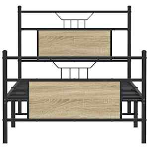Rám postele bez matrace dub sonoma 90 x 190 cm kompozitní dřevo - obrázek 6