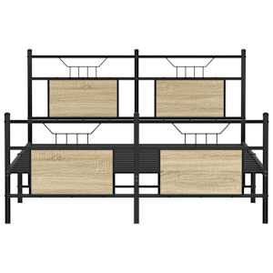 Rám postele bez matrace dub sonoma 140x190 cm kompozitní dřevo - obrázek 6