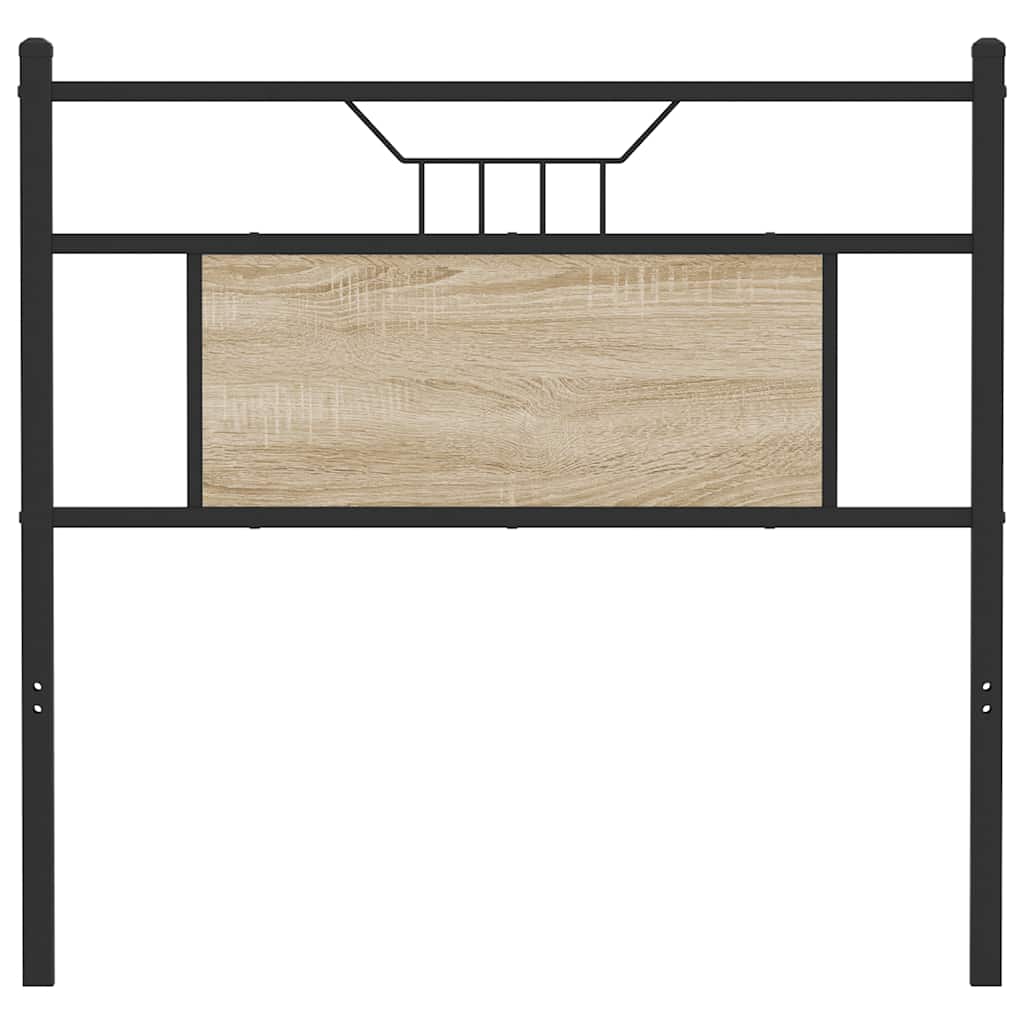 vidaXL Vervangend hoofdbord 75 cm spaanplaat sonoma eikenkleurig staal, foto 4