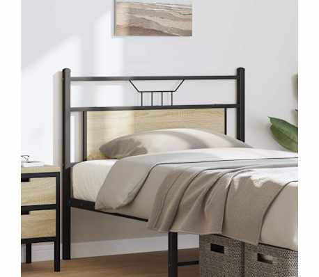 vidaXL S&auml;ngynp&auml;&auml;ty Sonoma-tammi 100 cm tekninen puu ja ter&auml;s