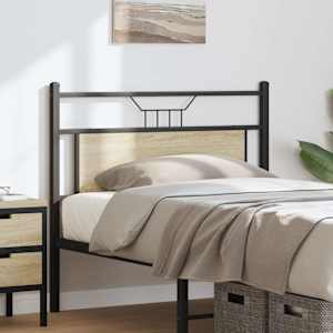 vidaXL S&auml;ngynp&auml;&auml;ty Sonoma-tammi 100 cm tekninen puu ja ter&auml;s