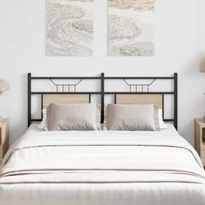 Nadomestno vzglavje sonoma hrast 140 cm inženirski les in jeklo