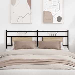 Nadomestno vzglavje sonoma hrast 160 cm inženirski les in jeklo