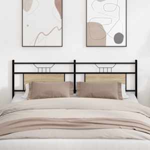 Nadomestno vzglavje sonoma hrast 180 cm inženirski les in jeklo