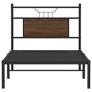 Rám postele bez matrace hnědý dub 75 x 190 cm kompozitní dřevo - obrázek 6