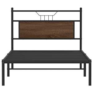 Rám postele bez matrace Dub hnědý 107x203 cm Dřevěné konstrukce - obrázek 6