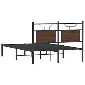 Rám postele bez matrace hnědý dub 120 x 190 cm kompozitní dřevo - obrázek 8