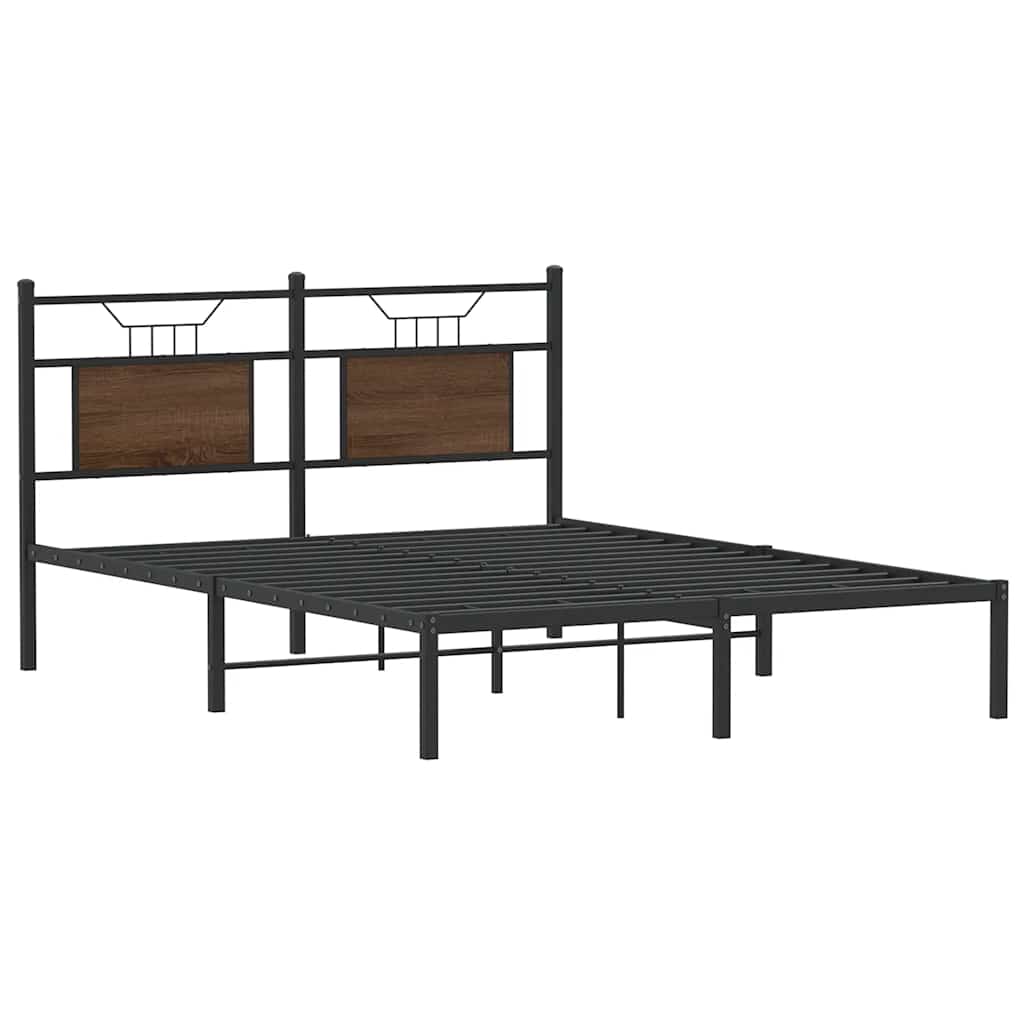 vidaXL Bedframe zonder matras bewerkt hout bruin eikenkleur 140x200 cm afbeelding