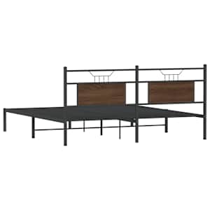 Rám postele bez matrace Dub hnědý 183x213 cm Dřevěné konstrukce - obrázek 8