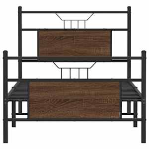 Rám postele bez matrace hnědý dub 75 x 190 cm kompozitní dřevo - obrázek 6