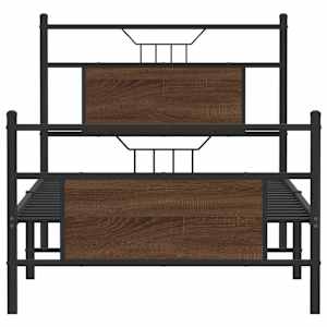 Rám postele bez matrace hnědý dub 80 x 200 cm kompozitní dřevo - obrázek 6