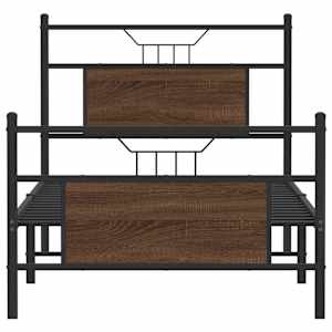 Rám postele bez matrace hnědý dub 90 x 190 cm kompozitní dřevo - obrázek 6