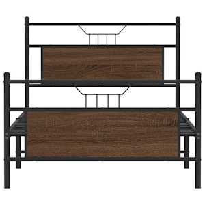 Rám postele bez matrace Dub hnědý 107x203 cm Dřevěné konstrukce - obrázek 6