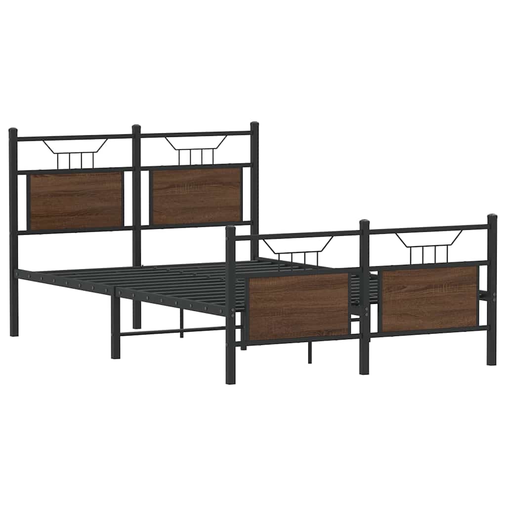 vidaXL Bedframe zonder matras bewerkt hout bruin eikenkleur 120x200 cm afbeelding