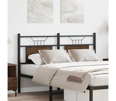 vidaXL voodipeats pruun tamm 140 cm tehispuit ja teras