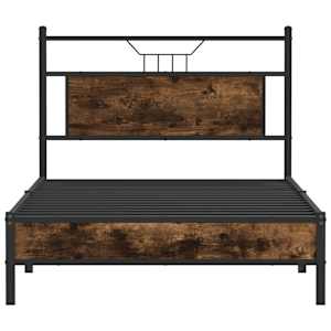 Rám postele bez matrace kouřový dub 100x190 cm kompozitní dřevo - obrázek 6