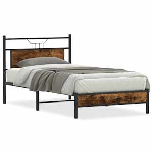 Rám postele bez matrace kouřový dub 107x203 cm kompozitní dřevo - obrázek 2