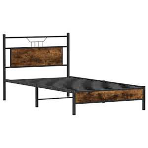 Rám postele bez matrace kouřový dub 107x203 cm kompozitní dřevo - obrázek 5