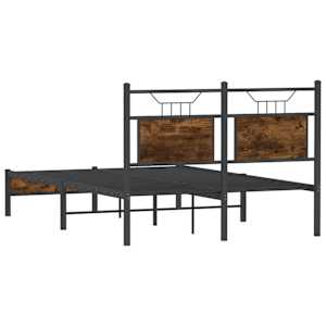 Rám postele bez matrace kouřový dub 120x190 cm kompozitní dřevo - obrázek 8