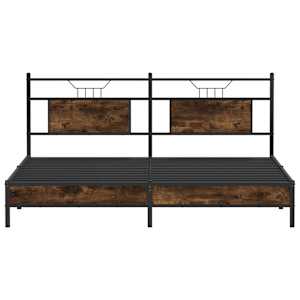 Rám postele bez matrace kouřový dub 160x200cm kompozitní dřevo - obrázek 6