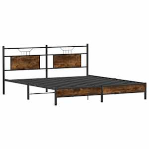 Rám postele bez matrace kouřový dub 183x203 cm kompozitní dřevo - obrázek 5