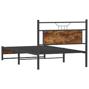 Rám postele bez matrace kouřový dub 100x190 cm kompozitní dřevo - obrázek 8