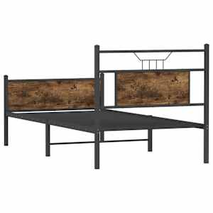 Rám postele bez matrace kouřový dub 75x190 cm kompozitní dřevo - obrázek 8