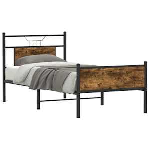 Rám postele bez matrace kouřový dub 90x190 cm kompozitní dřevo - obrázek 1