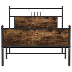 Rám postele bez matrace kouřový dub 100x190 cm kompozitní dřevo - obrázek 6