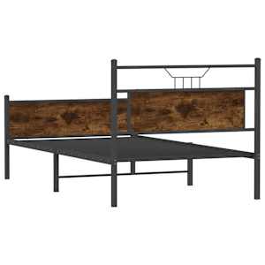 Rám postele bez matrace kouřový dub 100x190 cm kompozitní dřevo - obrázek 8