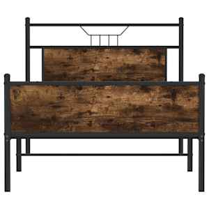 Rám postele bez matrace kouřový dub 107x203 cm kompozitní dřevo - obrázek 6