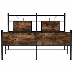 Rám postele bez matrace kouřový dub 140x190 cm kompozitní dřevo - obrázek 6