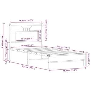 Rám postele bez matrace dub sonoma 80 x 200 cm kompozitní dřevo - obrázek 11