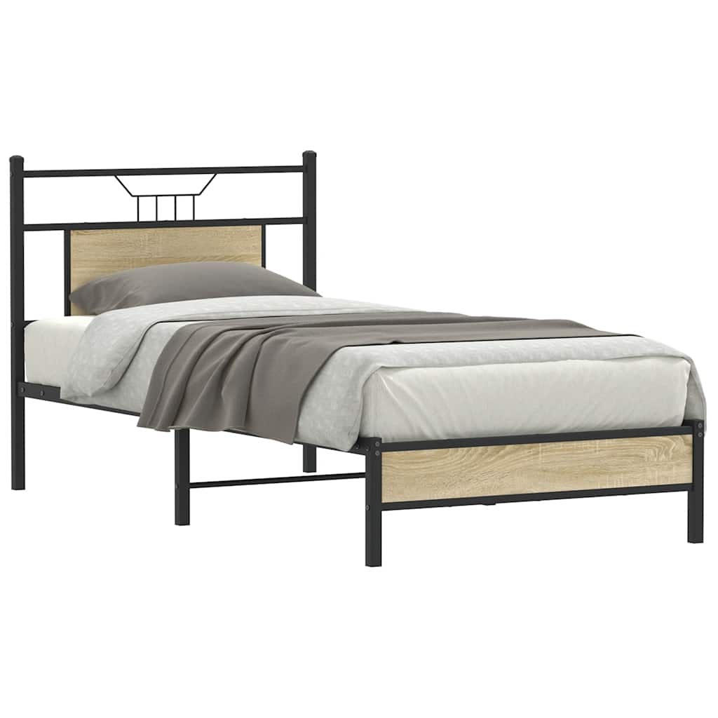 vidaXL Bedframe zonder matras hout sonoma eikenkleurig 90x200 cm afbeelding