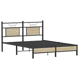 Rám postele bez matrace dub sonoma 140x190 cm kompozitní dřevo - obrázek 5