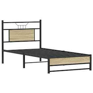 Rám postele bez matrace dub sonoma 80 x 200 cm kompozitní dřevo - obrázek 3