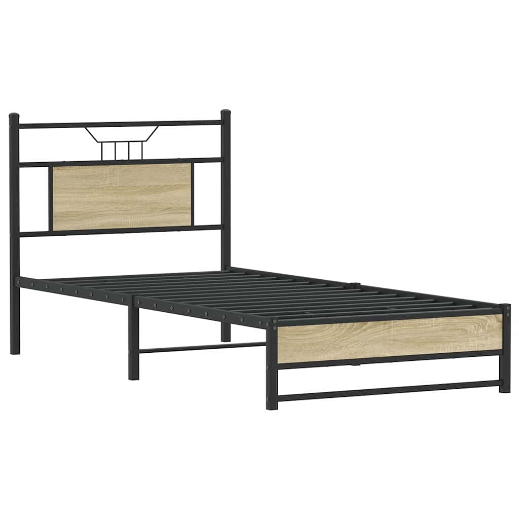 vidaXL Bedframe zonder matras hout sonoma eikenkleurig 90x190 cm afbeelding