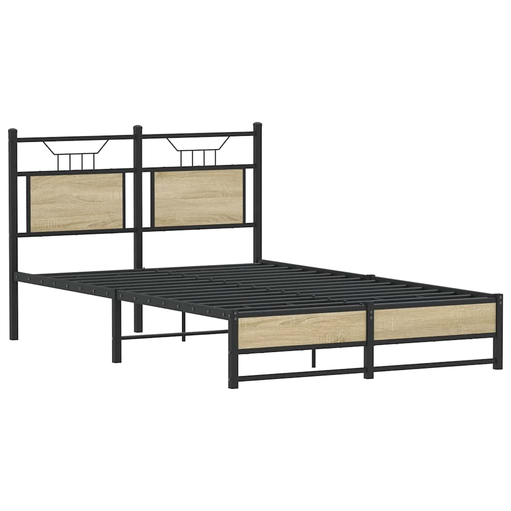 vidaXL Bedframe zonder matras hout sonoma eikenkleurig 120x190 cm afbeelding
