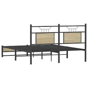 Rám postele bez matrace dub sonoma 137x190 cm kompozitní dřevo - obrázek 8