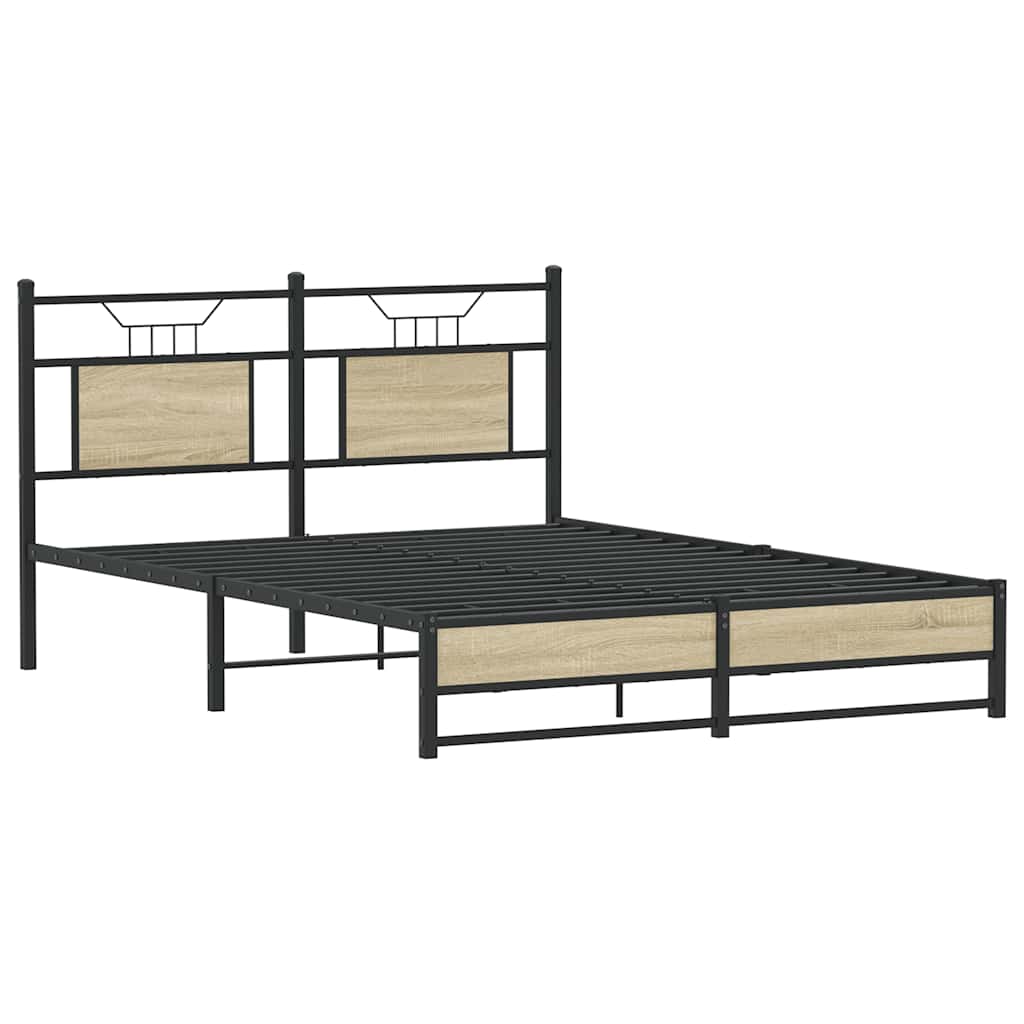vidaXL Bedframe zonder matras hout sonoma eikenkleurig 140x200 cm afbeelding
