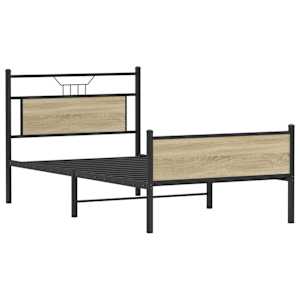 Rám postele bez matrace dub sonoma 100x190 cm kompozitní dřevo - obrázek 3