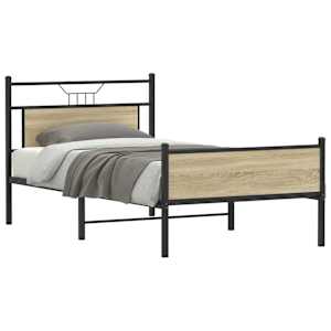 Rám postele bez matrace dub sonoma 100x190 cm kompozitní dřevo - obrázek 1