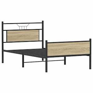 Rám postele bez matrace Dub Sonoma 107x203cm Dřevěné konstrukce - obrázek 3